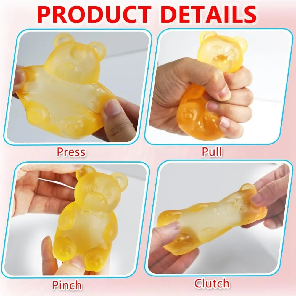 Cute Mini Bear Maltose Squishy – Soft Slow-Rebound Stress Relief Ball, Sensory Fidget Toy for Anxiety & ADHD, Great Gift Idea for Kids & Adults