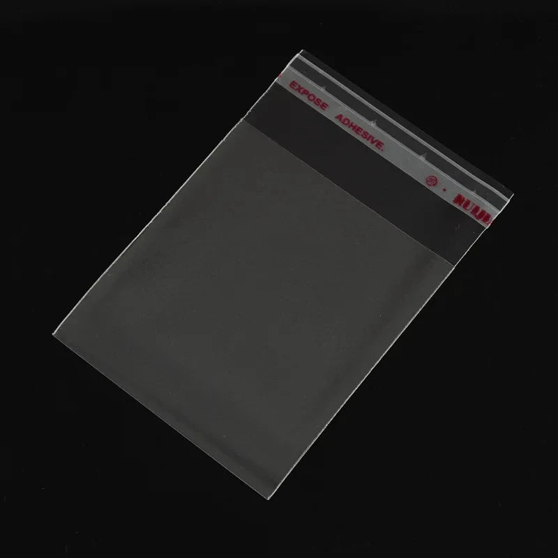 100Pcs Transparent Self-sealing Jewelry Accessories Candy OPP Self-adhesive Bag Packaging Resealable Gift Cookie Packaging Bag