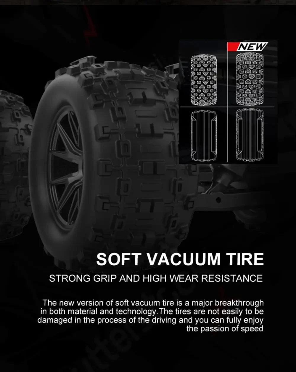 50KM/H RC Car With LED Lights 2.4G Radio Remote Control Cars Buggy Off-Road Control Trucks Boys Toy for Children VS WLtoy 144001