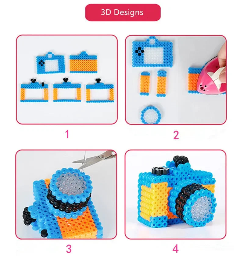 Clearance_2.6mm/5mm Perler Beads Square Pegboard 3D Puzzle Juguetes For Hama Bead Educational Toys for Children Jigsaw Puzzle Br