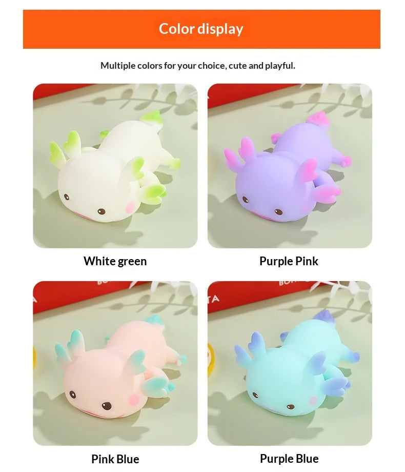 Unbranded Axolotl Squishy Stress Relief Toy Slow Rebound Squeeze Fidget Decompression Toy For Adults Office Desktop Relaxation