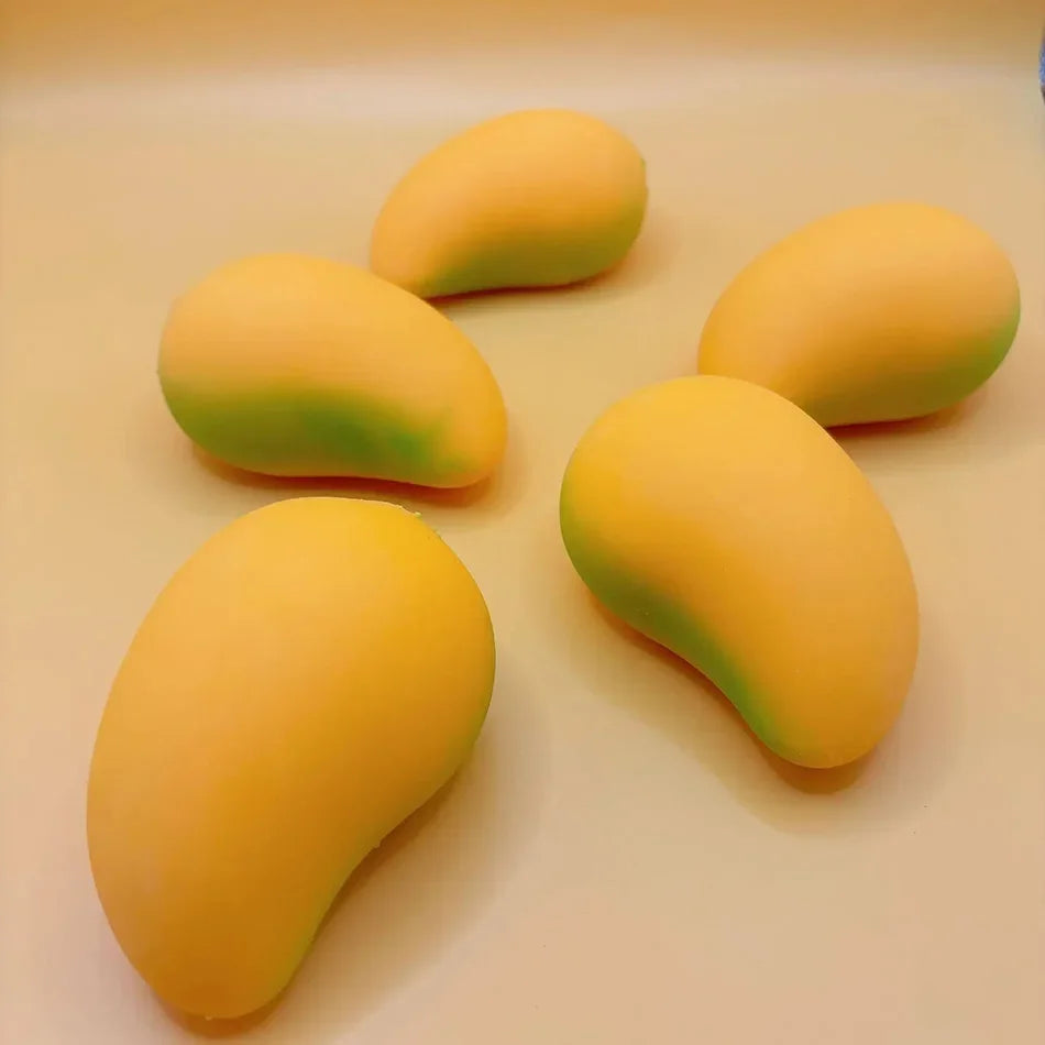 Hot Handmade Crispy Mango Stress Ball Fidget Toy Crunchy Squeeze Ball Round Blocks Filled ASMR Anti Stress Toys for Adults