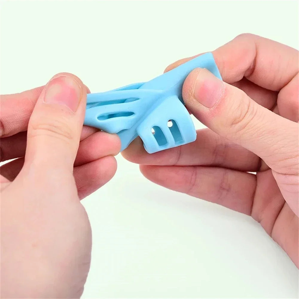 4 Pack Ergonomic Pen Grip Corrector Soft Rubber Hand Writing Posture Trainer Kids Handwriting Aid Correction Stationery Tool