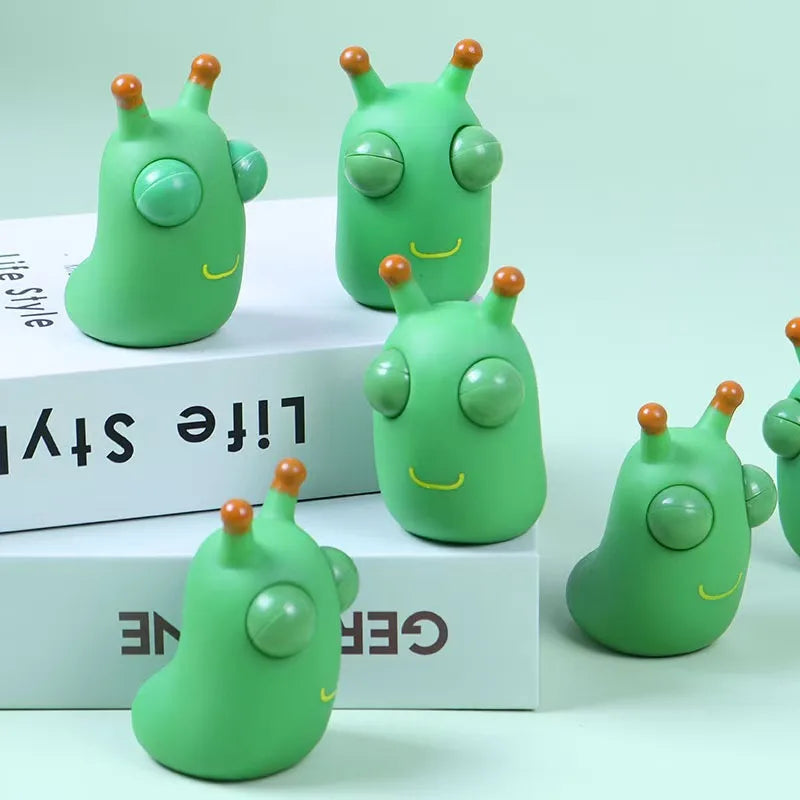 Novelty Green Worm Squeeze Toys Eye Fidget Sensory Stress Relief Toys for  Adults Birthday Gifts,Funny and Fun Venting Toys