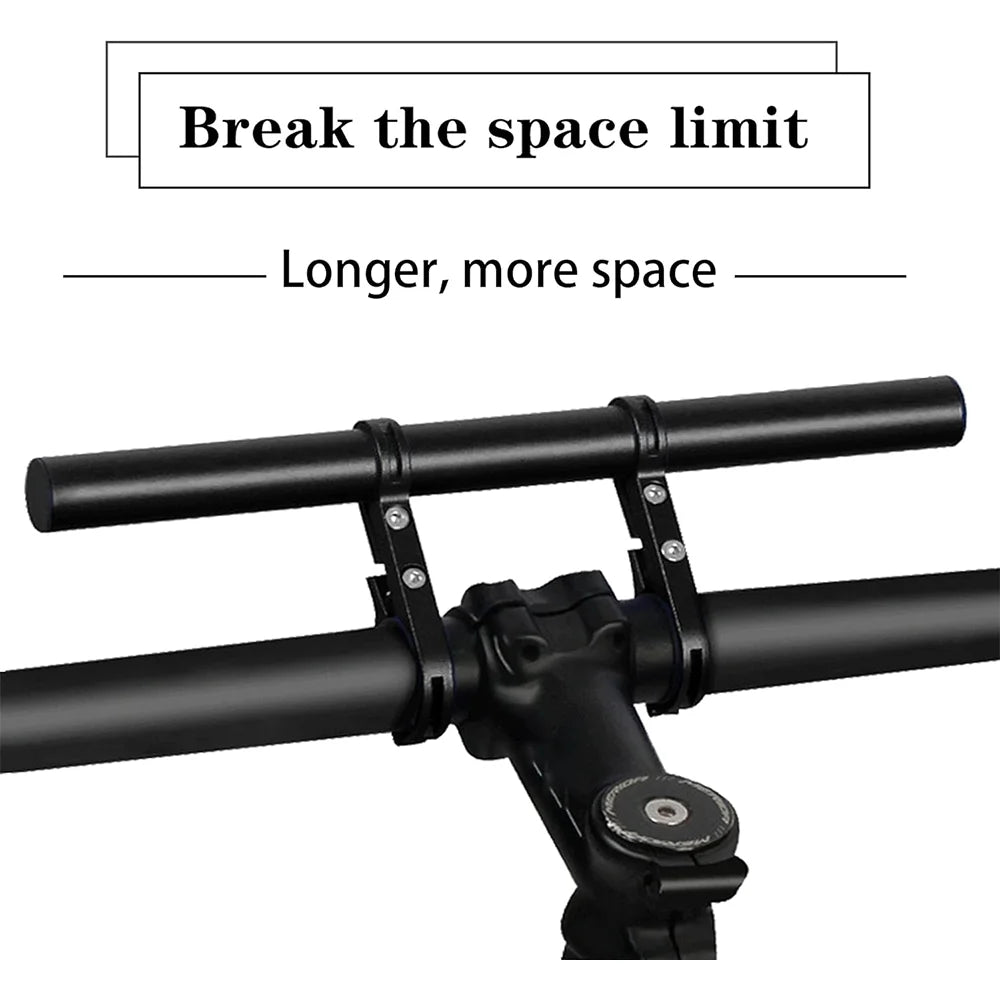 Bike Handlebar Extender Aluminum Alloy Bicycle Extension Bar Holder For Flashlight Phone Mount Cycling Equipment