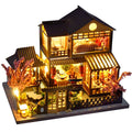 Diy Mini Wooden Dollhouse  Furniture Light Kit Doll House Casa Miniature Accessories Handmade Wooden Toys Birthday Gifts 2015New