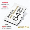 SanDisk Memory Card MicroSD 32GB 64GB 128GB 256GB 512GB 1TB micro SD Card Extreme TF Card Class10 U3 V30 4K UHD A2 micro SDXC