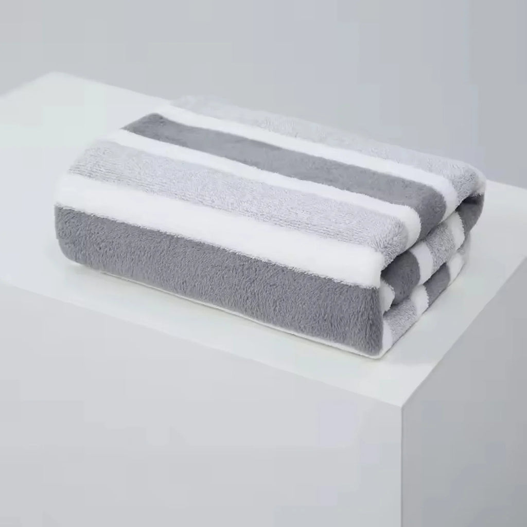 1 Pc Striped Face Towel Thickened Absorbent Soft Face Towel For Home Thick And Durable For Daily Household Use New