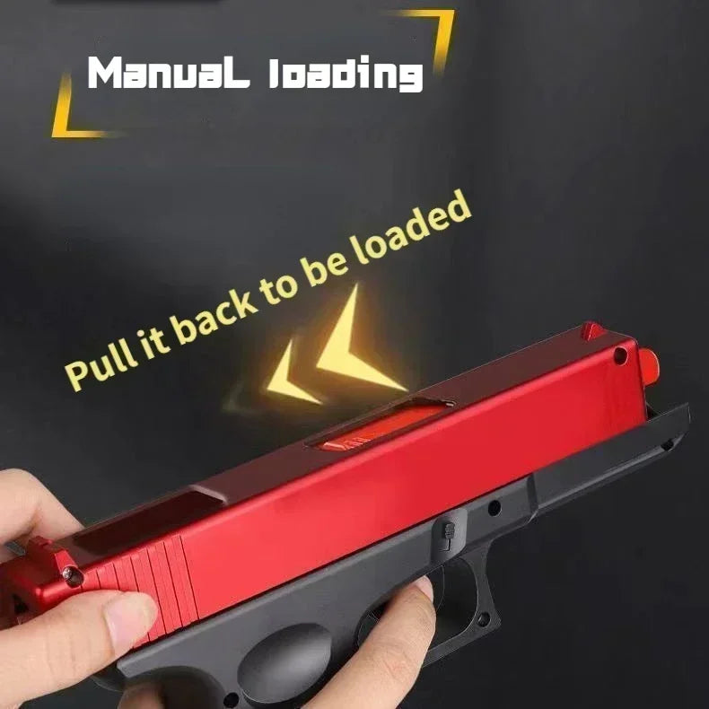 1W-Soft Bullet Toy Pistol Lower Magazine Manual Gun With Laser Airsoft Pistol Outdoor Sports CS For Children Game Gift