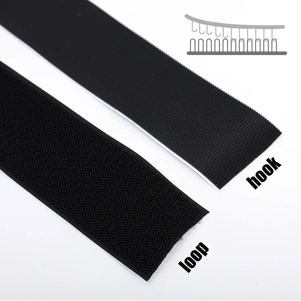 Car Floor Mat Fixed Patches Self Adhesive Hook and Loop Fastener Tape Double Sided Sewable Stickers for Car Carpet Dashboard DIY