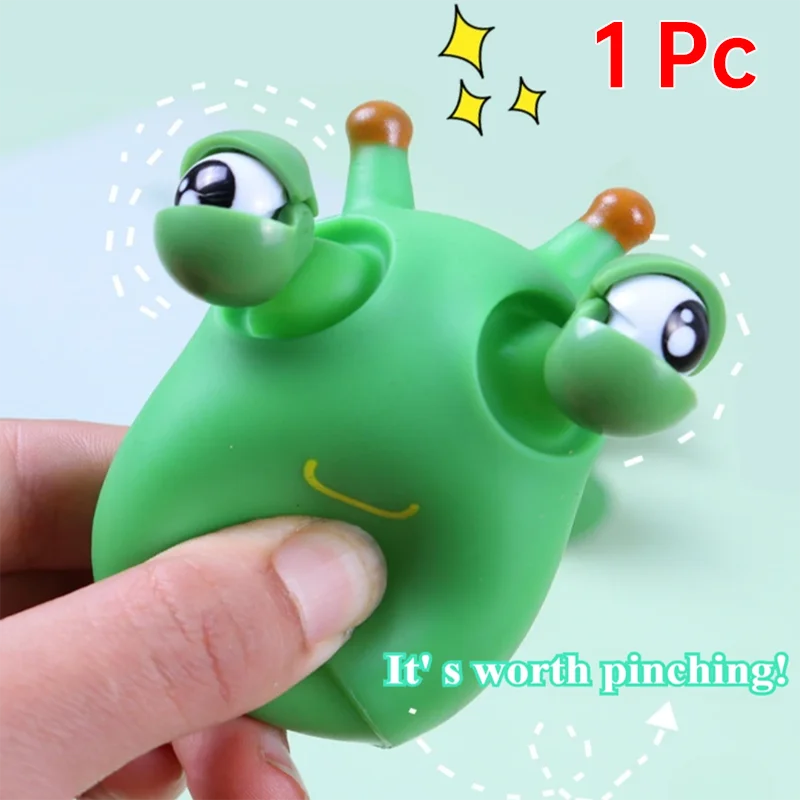 Novelty Green Worm Squeeze Toys Eye Fidget Sensory Stress Relief Toys for  Adults Birthday Gifts,Funny and Fun Venting Toys