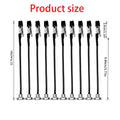 Rafford 12Pcs Bendable Model Painting Alligator Clip Sticks Rubber Tips + Metal Magnetic Base - for Airbrush, Hobby Model Parts