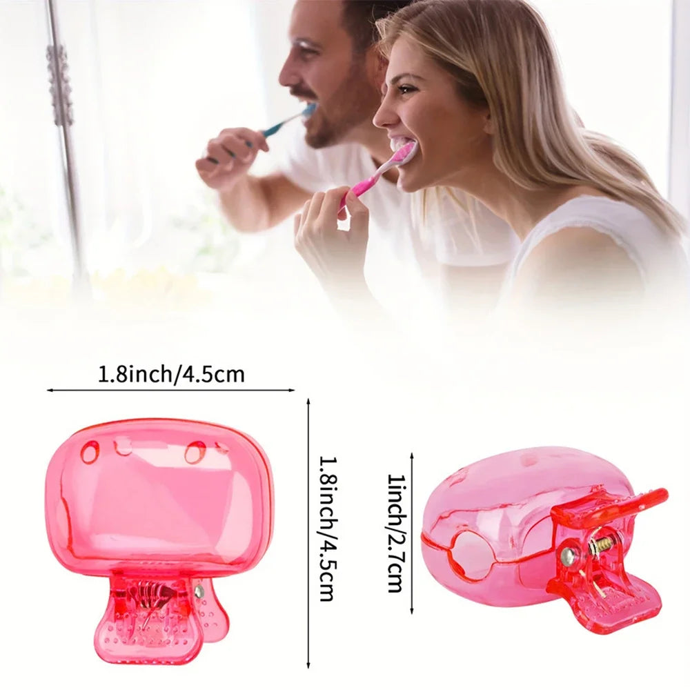 Travel Toothbrush Head Covers Toothbrush Protector Cap Brush Pod Case Protective Portable Plastic Clip For Household Travel