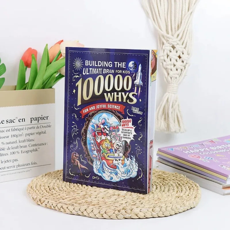 100000 Whys: Building The Ultimate Brain for Kids English Version Fun Science Cartoon Book Children's Early Education STEM Learn