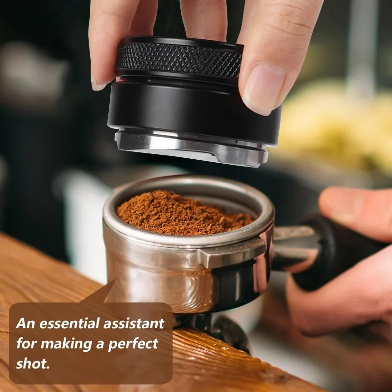 Hot Selling 51/53/58mm ABS Coffee Distributor, Coffee Machine Handle, Aluminum Alloy Base,Distributor Hammer,  Adjustable Height