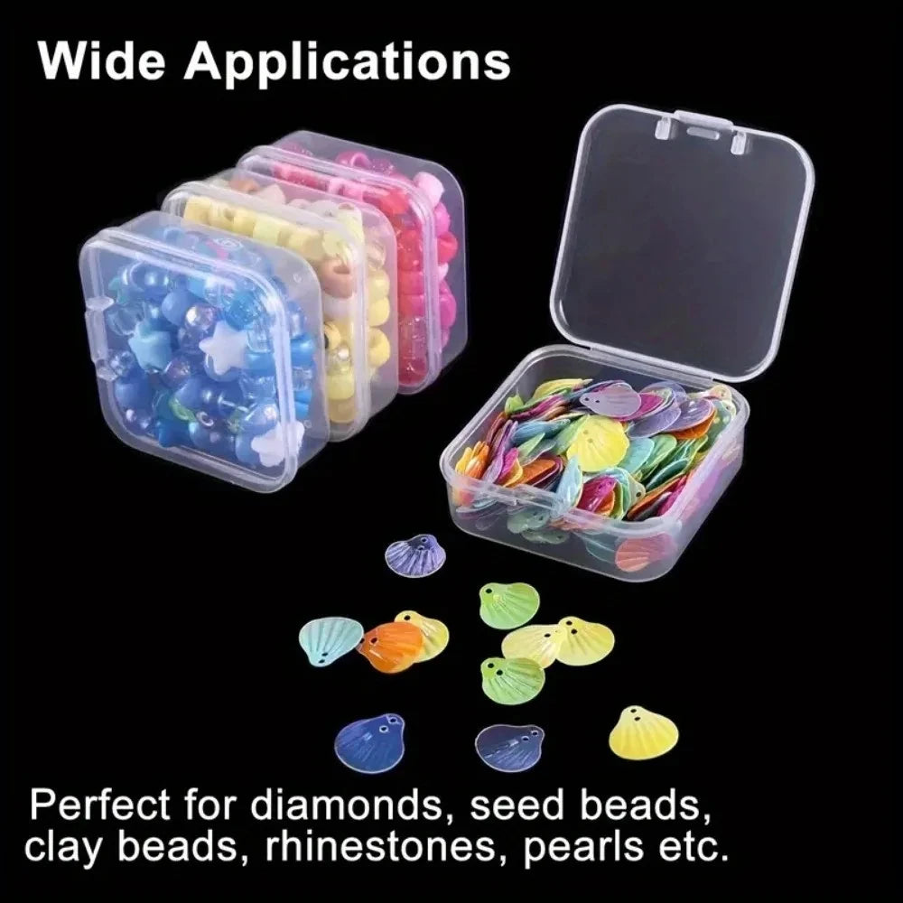 Transparent Plastic Compartment Storage Box Multifunctional Jewelry Beads Small‑Parts Organizer Case Crafts Hardware Pill Seed
