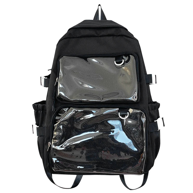 🎒✨ Mochila Transparente Estilo Japonés ITA – Gran Capacidad para Escuela, Universidad y Cosplay 💖🌸