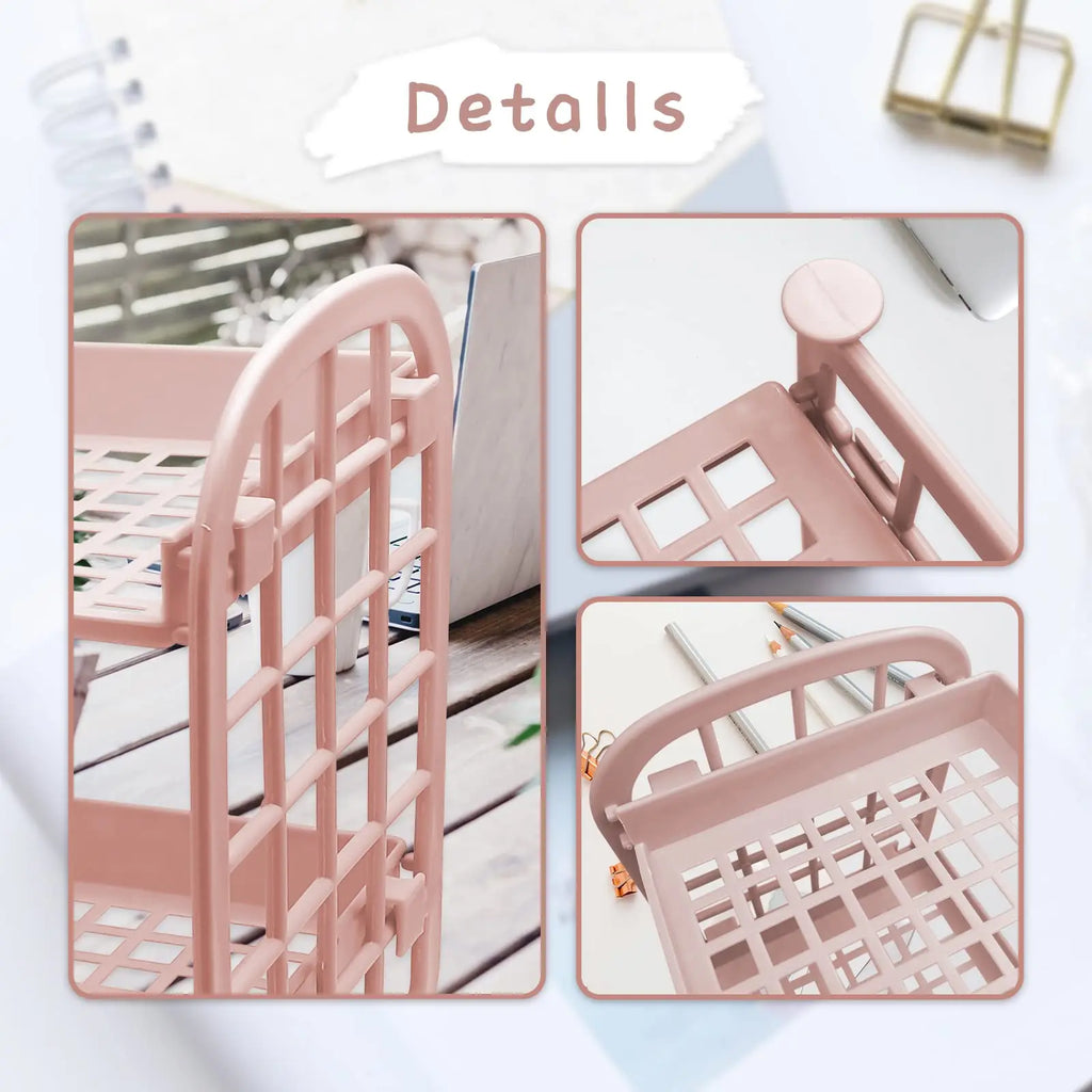 2-Tier Multifunctional Plastic Shelf Makeup Organizer for Skincare Office Kitchen Bedroom Bathroom Two Layer Hollow Storage Rack