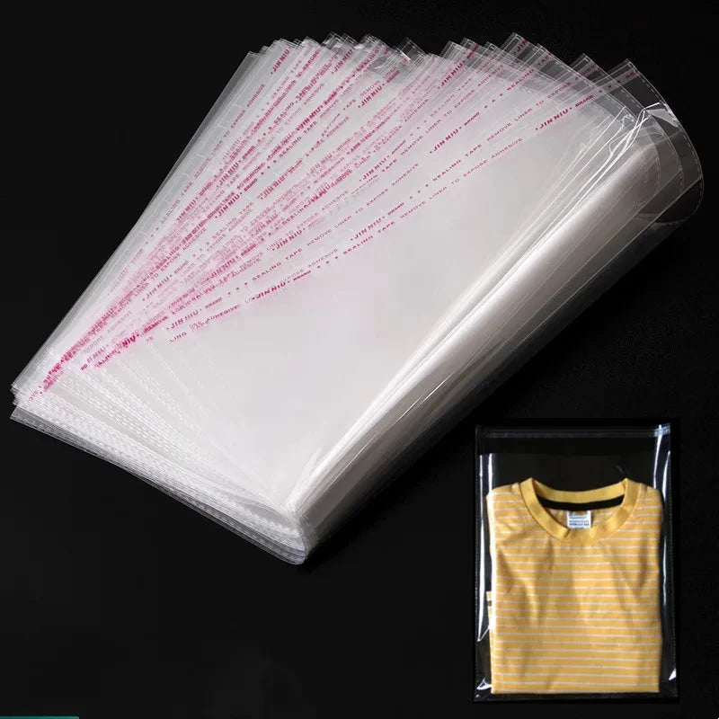 100Pcs Transparent Self-sealing Jewelry Accessories Candy OPP Self-adhesive Bag Packaging Resealable Gift Cookie Packaging Bag