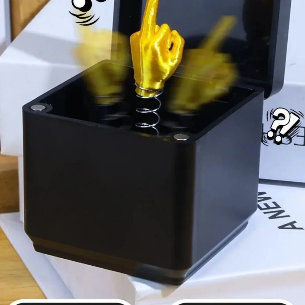 Funny Surprise Gift Middle Finger InBox Creative 3d Printing Middle Finger Gift Boxs Family Game Gift Funny Toy Party Gifts Box