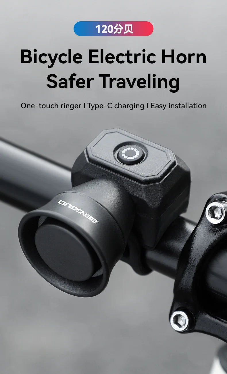 5 Mode Bicycle Electric Horn MTB Super Loud 120db Bell Bike Electronic Horn Scooter Personalized bell Riding Accessories