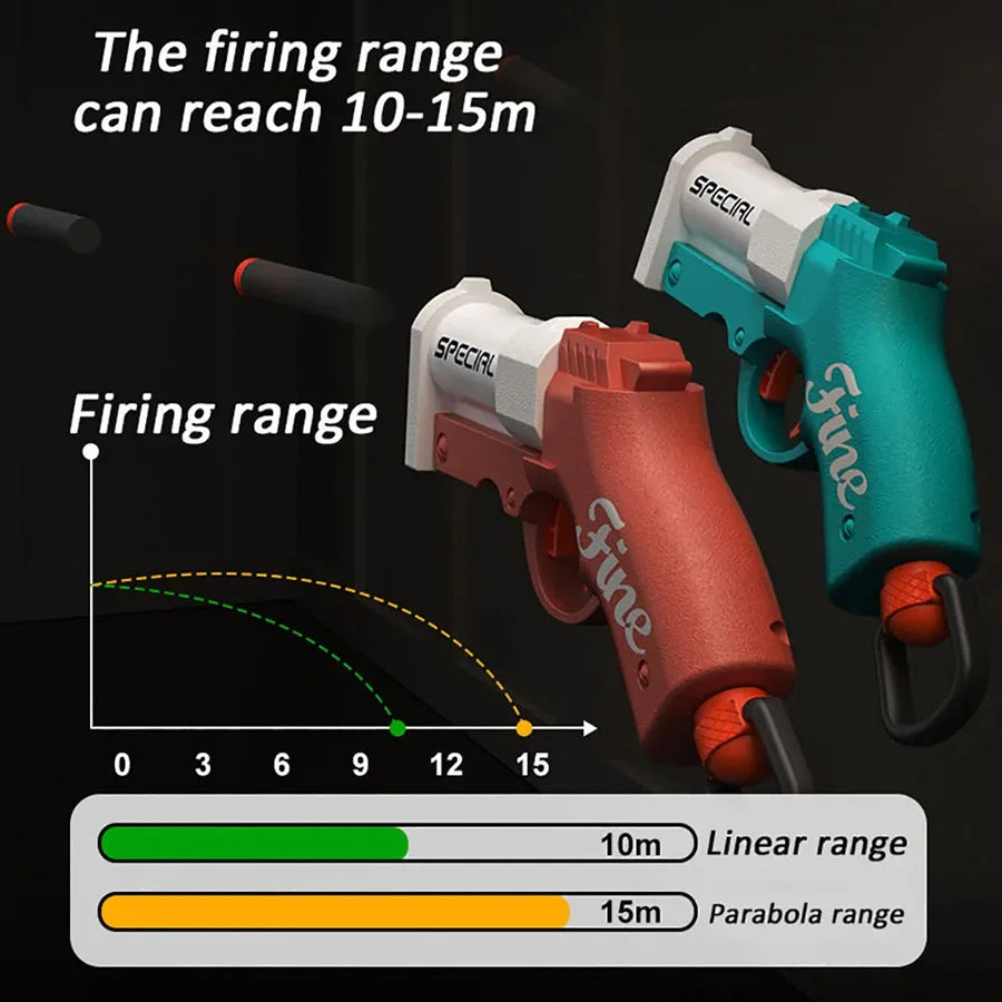Mini S686 Shell Throwing Soft Bullet Launcher Toy Gun Airsoft Foam Bullet Blaster CS Outdoor Play Gun Children Pistol