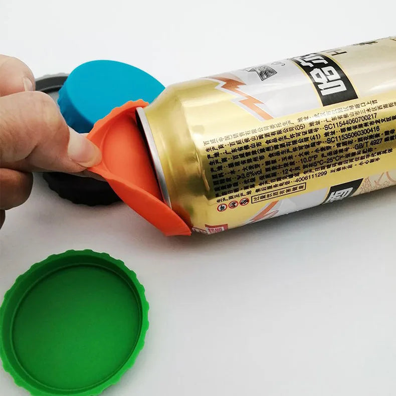 The New Best-selling Silicone LIDS for Cans, Soda Cans, Cups, Cola Seals and Beer Bottles Are Reusable and Easy To Use