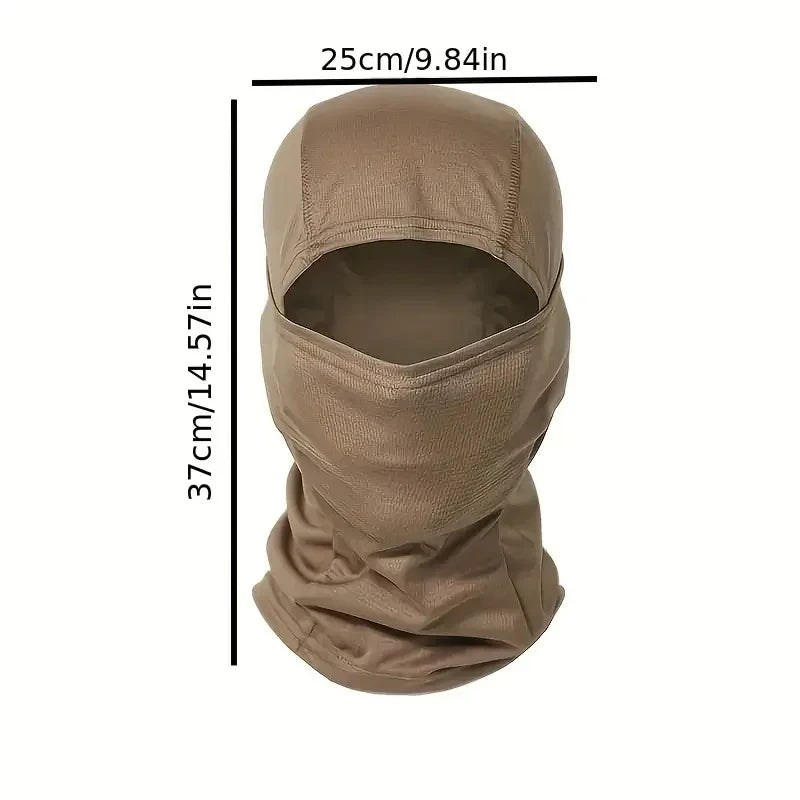 Tactical Windproof Balaclava for Bicycle Riding, Full Cover, Outdoor Hunting, Hiking Head, Warm Shield, Ski Scarf