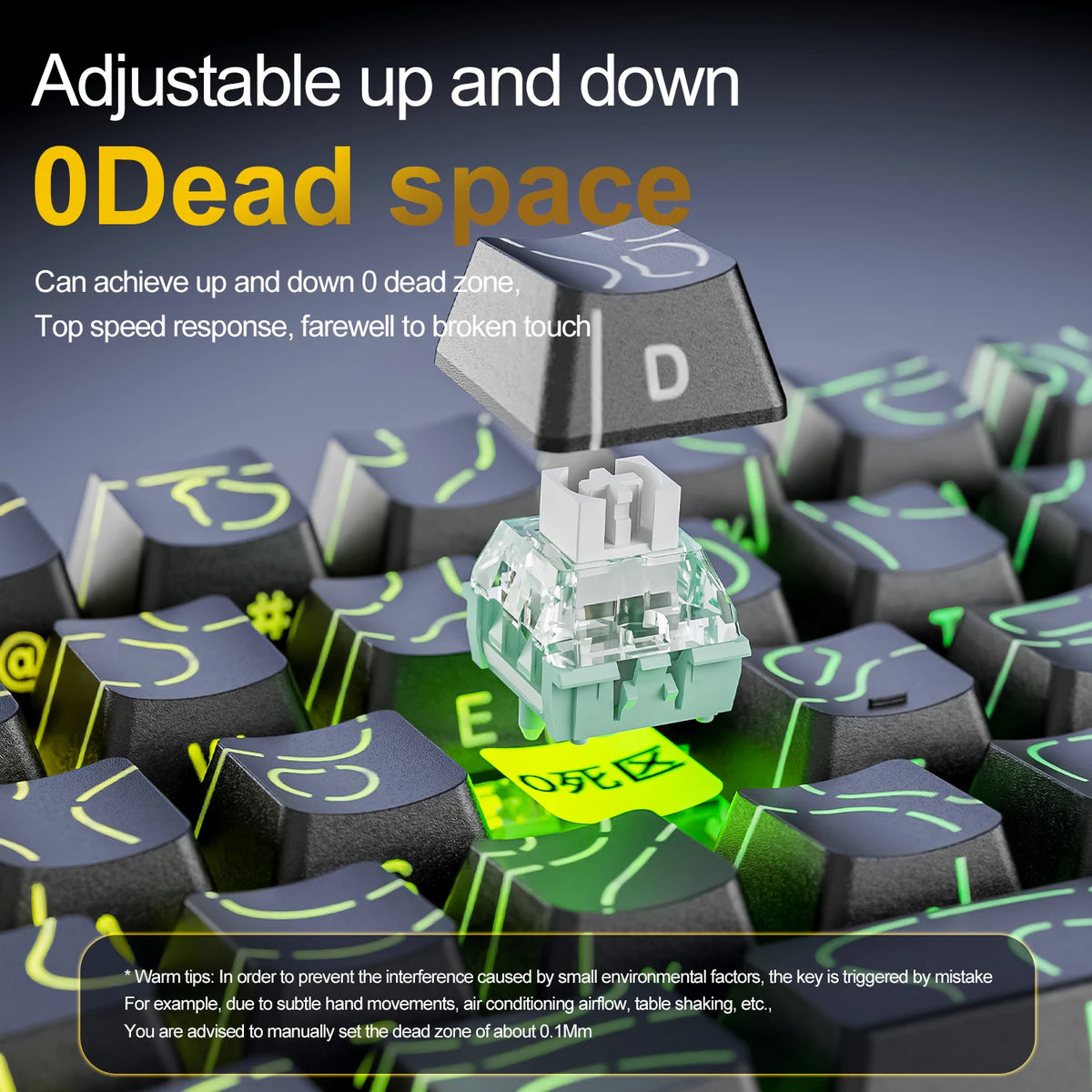 ATTACK SHARK X68HE Keyboard, PBT Double-Shot, RGB, 0.01mm, Baiyu Magnetic Switches,
