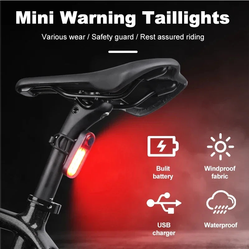 BUCKLOS Bicycle COB Light Set USB Charging High Visibility Taillight 500lm MTB Road Bike Light Lamp Cycling Accessories