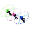 1Q-Luminous Flying Disc Propeller Toys LED Lighting Pull String Flying UFO Toy Spinning Top Outdoor Game Sports Toy Gift