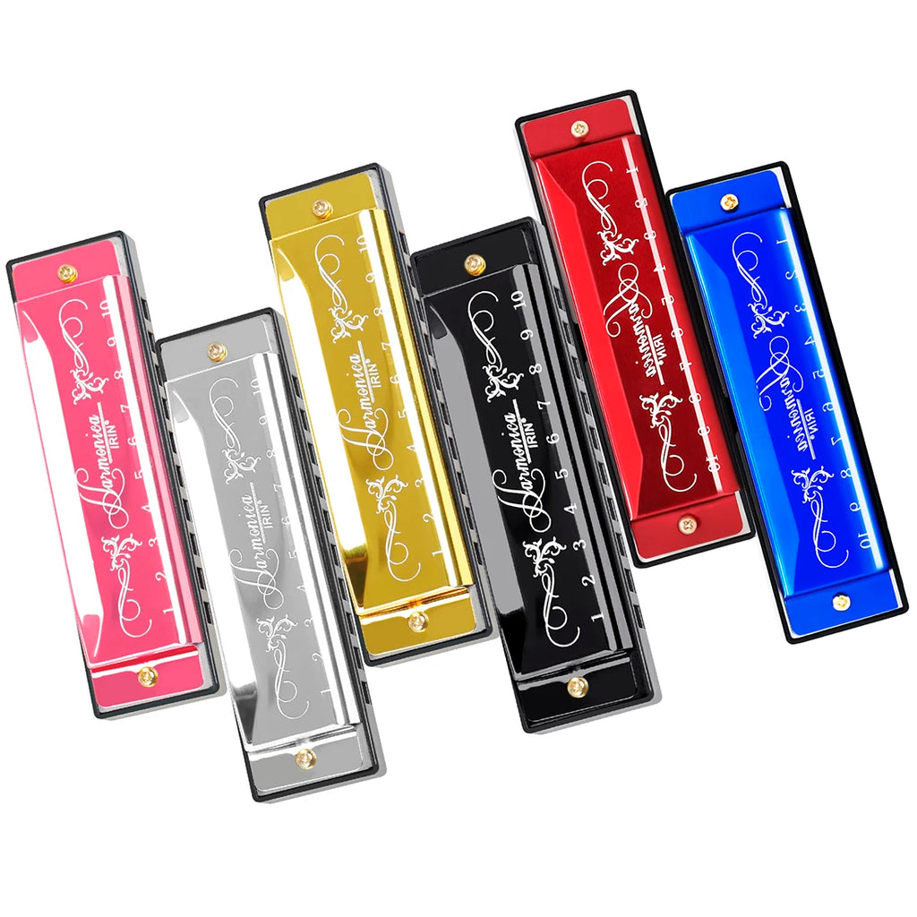 IRIN 10 Holes Harmonica New Style Colorful C Key Harmonica Woodwind Instrument Harmonica for Beginners