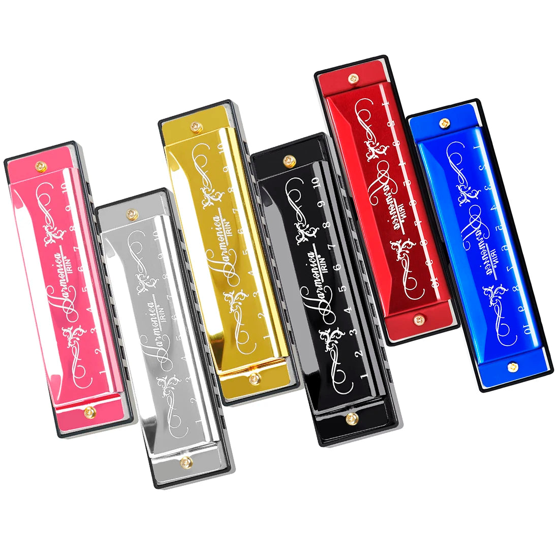 IRIN 10 Holes Harmonica New Style Colorful C Key Harmonica Woodwind Instrument Harmonica for Beginners