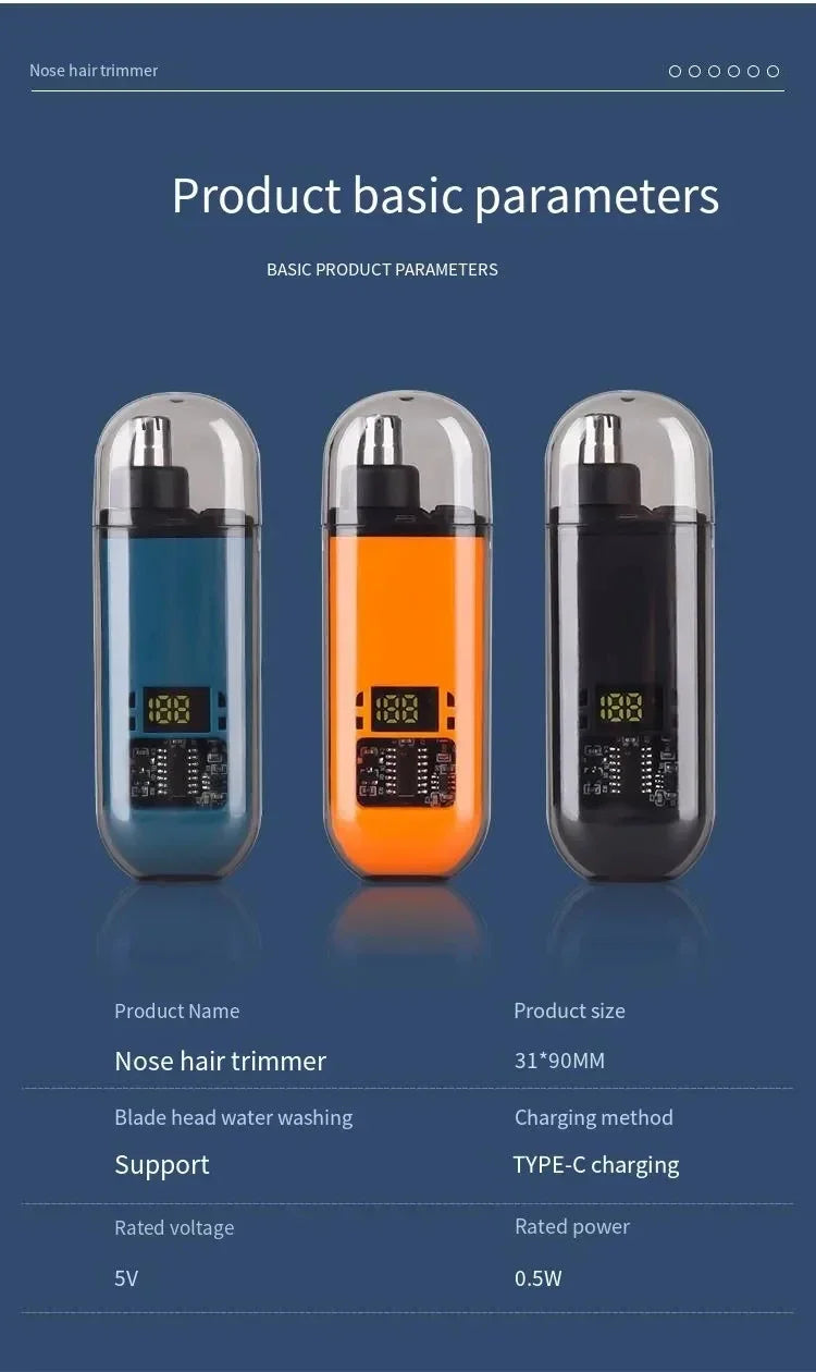 Nose Hair Trimmer Portable Trimmer for Nose Mini Nose and Ear Hair Trimmer Portable Nose Trimmer Rechargeable Trimmer for Man