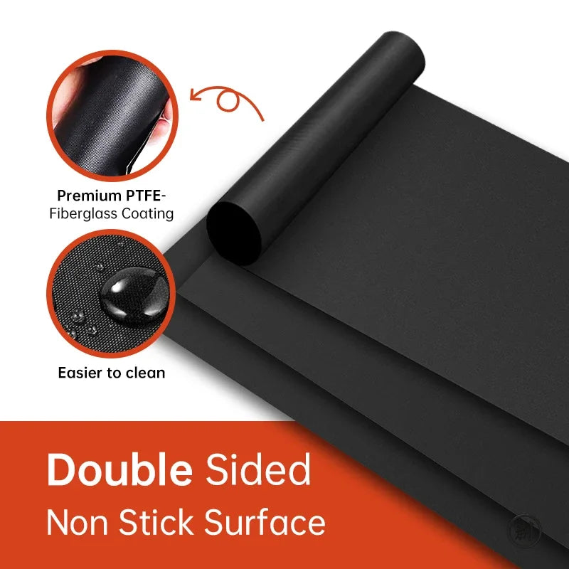 Heavy Duty Oven Liner Mat – Reusable Non-Stick Heat Resistant BBQ Grill Pad for Baking & Barbecue Cooking