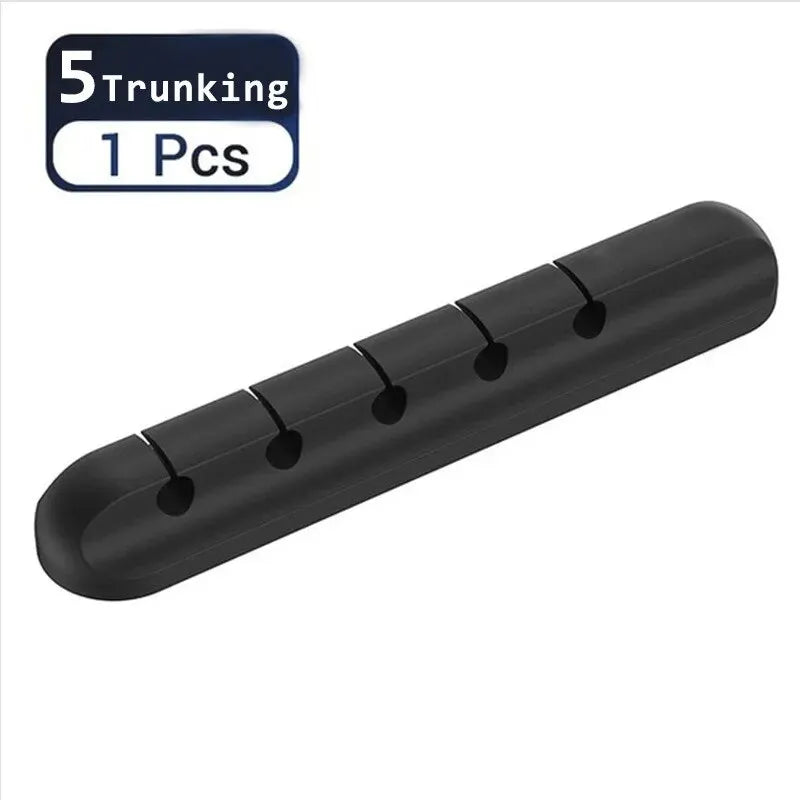 Self-Adhesive Power Cord Manager Fixed Chuck Plug Mouse Cable Headset Winder Mobile Phone Data Cable Card Silicone Desktop