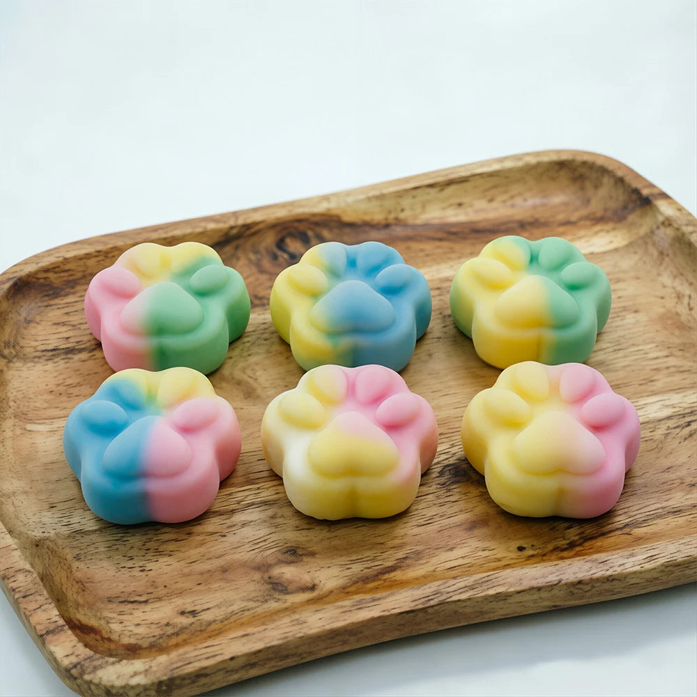 Crunchy Skin Dreamy Macaron color Cat paw Crispy Doughnut squishy Fidget Toy stress relief ball ASMR Toy for Adults Gift