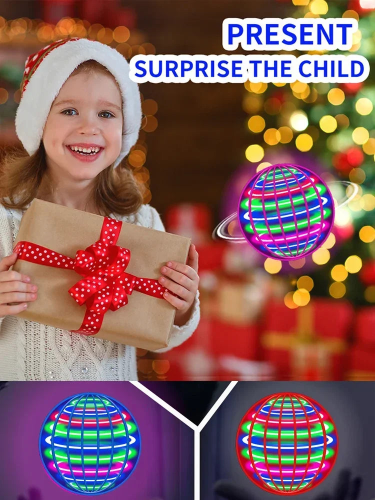 1A-Flying Ball, Automatic Spinning Ball LED Dazzling Lights, Floating Magic, Fan UFO Flying Machine, Toy Gift, Game, Sports Ball
