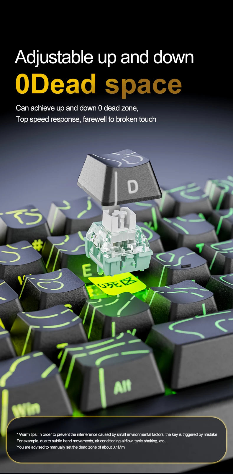 ATTACK SHARK X68HE Keyboard, PBT Double-Shot, RGB, 0.01mm, Baiyu Magnetic Switches,
