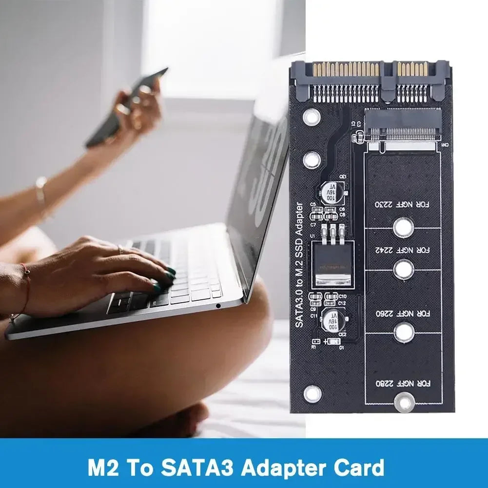 M.2 to SATA3 Adapter Card 6Gbps NGFF Converter for M.2 SATA SSD High Efficiency SSD Convert Adapter Card