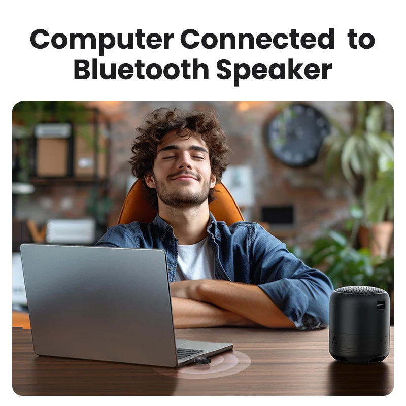 USB Bluetooth Adapter, Bluetooth 6.0 Dongle for PC Windows 11/10/8.1, Receiver & Transmitter for Keyboard/Mouse