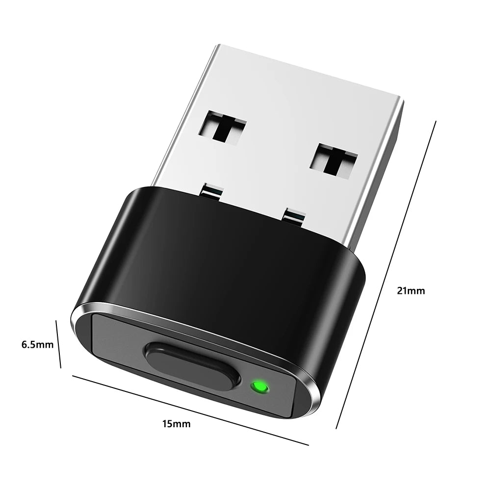 Mouse Jiggler Undetectable Automatic Mover USB Port Shaker Wiggler for PC Laptop Keeps Computer Awake Simulate Mouse Movement