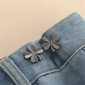 1 Pair Jeans Button Adjustable Clips for Pant Skirts Waist Tightener Buckle Snap Button Adjuster Pants Pin Retractable Button