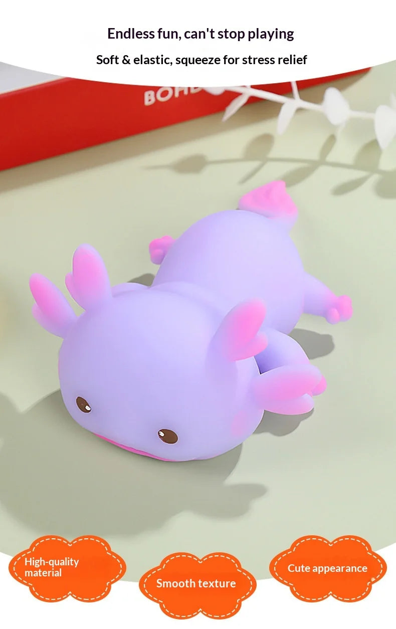 Unbranded Axolotl Squishy Stress Relief Toy Slow Rebound Squeeze Fidget Decompression Toy For Adults Office Desktop Relaxation