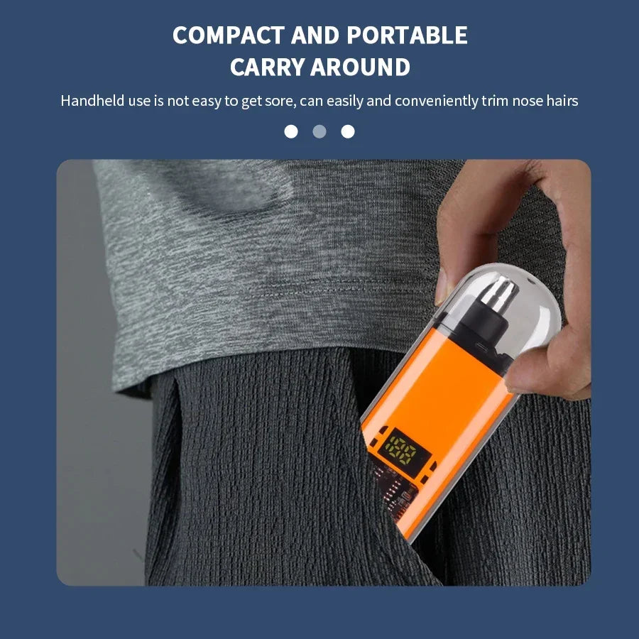 2 In 1 Electric Portable Ear And Nose Hair Trimmer Clipper 2024 Professional Painless Portable Eyebrow For Men