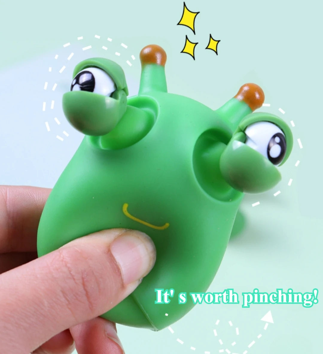 Novelty Green Worm Squeeze Toys Eye Fidget Sensory Stress Relief Toys for  Adults Birthday Gifts,Funny and Fun Venting Toys