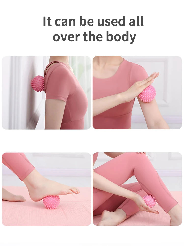 Hedgehog Massage Ball Yoga Fascia Ball Exercise Fitness Muscle Relaxation Massage Stick Shoulder Neck Leg Plantar Meridian Ball