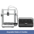 ANYCUBIC Kobra 4/Kobra 4 Combo 600mm/s Fast Printing Multi-Color 3D Printer Up to 8 Colors ACE 2 Pro Filament Drying APP Control FDM 3D Printer