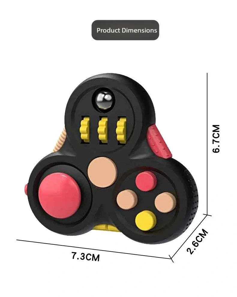 Hot-Selling Second-Generation Stress-Relief Handle, Triangular Handheld Fidget Spinner, Multi-Functional Fidget Spinner Handle, Portable Stress-Relief Handheld Toy with 12 Sensory Functions, Suitable for Anxiety, Adhd, Autism