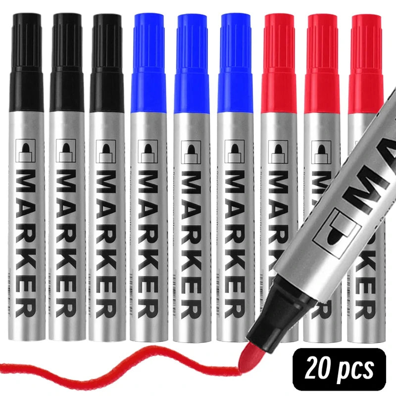 Waterproof Permanent Paint Marker, Quick Drying Oily Black Signature Pen, Multipurpose Marker for Tire Marking, Stationery